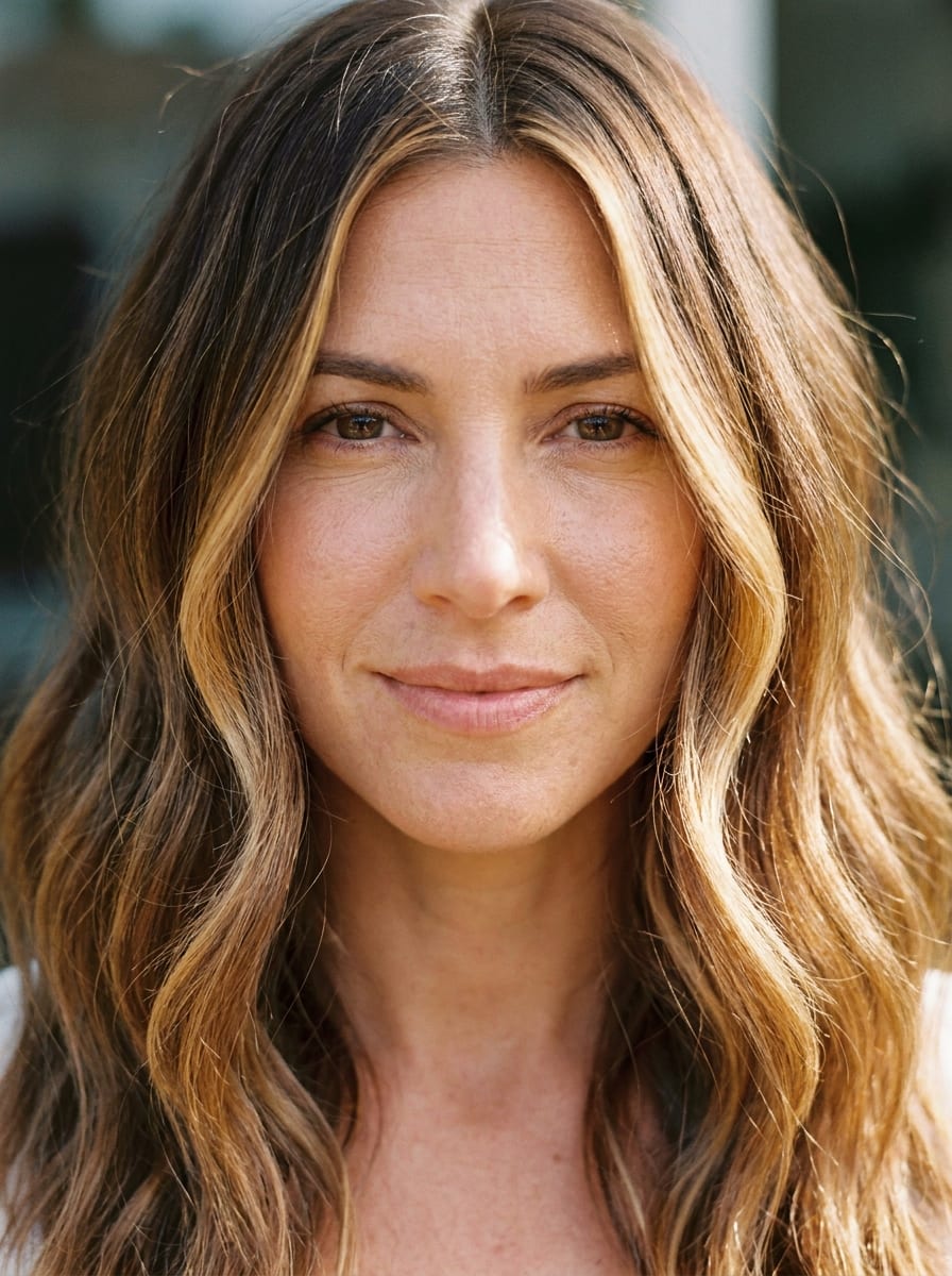 Caramel Balayage auf braunen Haaren - Balayage braune Haare